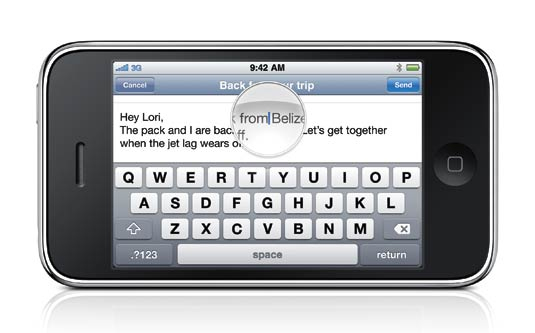 Landscape Typing in iPhone OS 3.0