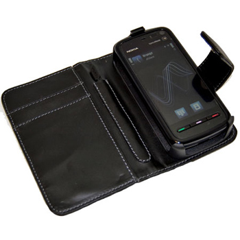 Executive Leather Book Case - Nokia 5800 XpressMusic