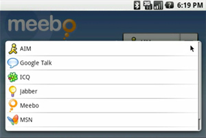 Meebo IM pour Android