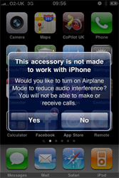 iPhone Accessory Warning