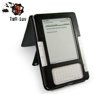 Tuff-Luv Black Leather Flip Case - Amazon Kindle