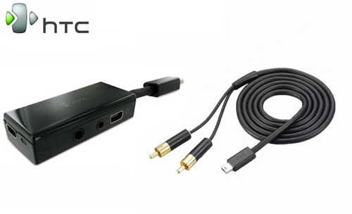 HTC YC-A300 Adapter & HTC AC-A130 RCA Audio Cable