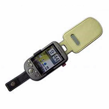 HTC Tattoo Alu-Leather Case - Black