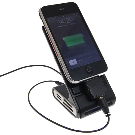 The Desk Genie can hold and charge almost any phone