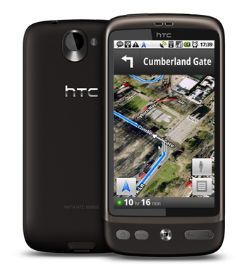 HTC Desire Now includes Free Sat Nav