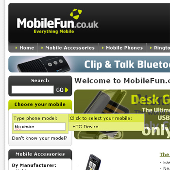 Select your phone from the list on the right