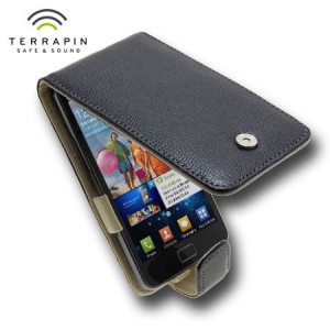 Terrapin Genuine Leather Flip Case for Samsung Galaxy S2