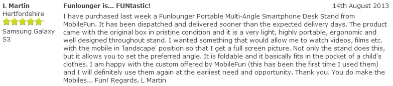 Funlounger Portable Multi-Angle Smartphone Desk Stand review