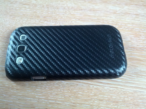 Coque Samsung Galaxy S3 Metal - Slim PU Protective - Noire