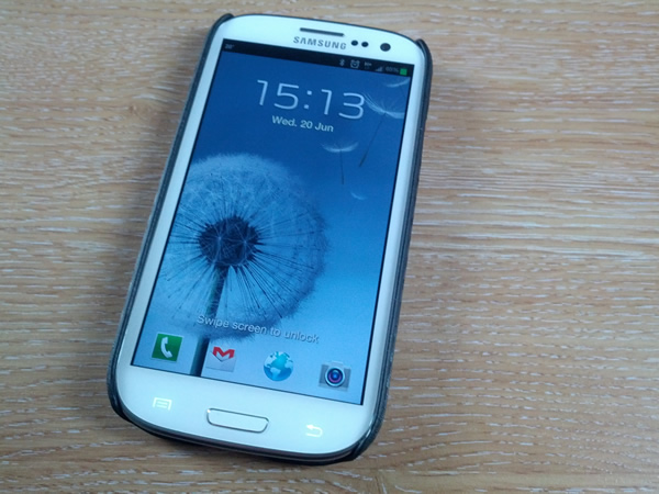 Coque Samsung Galaxy S3 Metal - Slim PU Protective - Noire