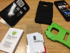 Trident Aegis Case for HTC One pack contents