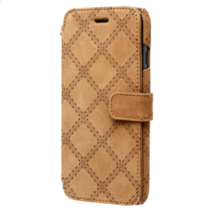 Zenus Vintage Quilt Diary Samsung Note 4 Case - Brown 