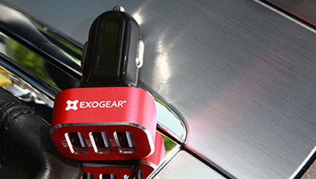 EXOGEAR ExoCharge 3 Port 5.1A Car Charger