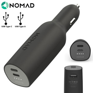 Nomad Road Trip USB-C & Universal Car Charger & 3000mAh Power Bank