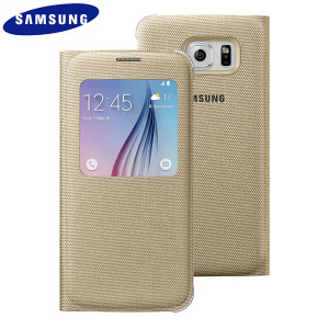 Official Samsung Galaxy S6 S View Fabric Premium Cover Case