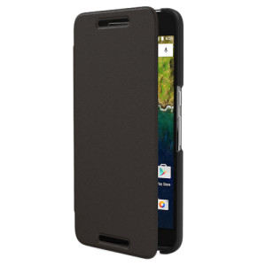 Adopted Nexus 6P Wallet Case Genuine Leather - Black