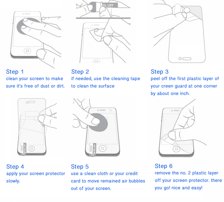 Image result for how to apply screen protector film