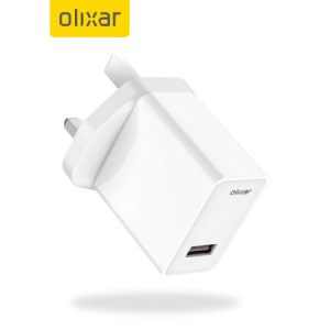 Olixar High Power Universal USB UK Mains Charger - White
