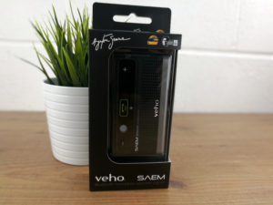 Mobile Fun Giveaway: Veho SAEM Ayrton Senna Bluetooth Speaker Car Kit in package