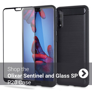 Olixar Sentinel Huawei P20 Case and Glass Screen Protector