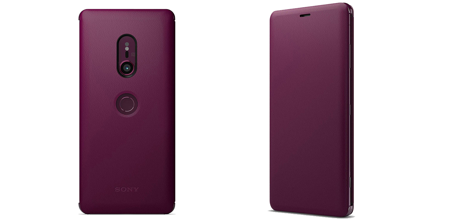 Housse officielle Sony Xperia XZ3 Style Cover Stand SCSH70 – Bordeaux