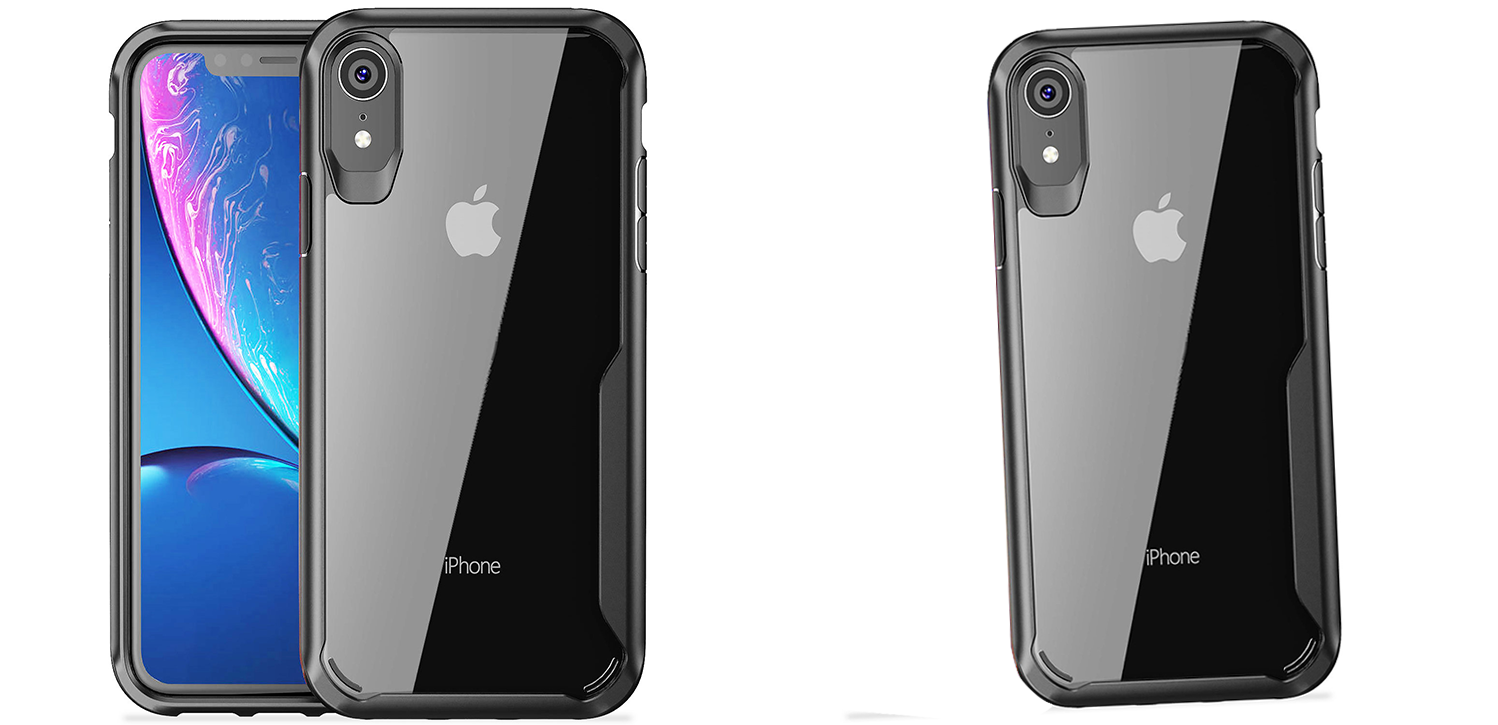 olixar novashield clear black iphone xr bumper case