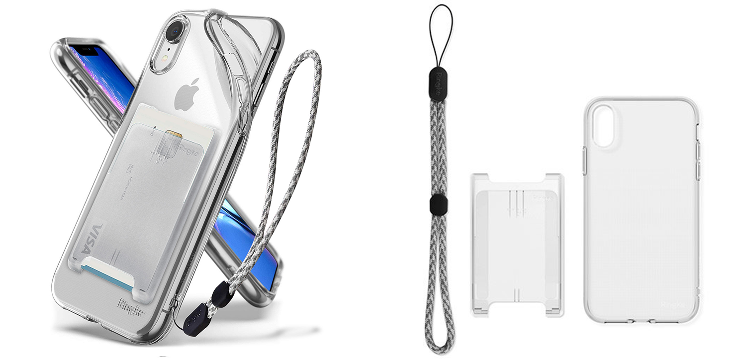 Coque iPhone XR Rearth Ringke Air Kit 3-en-1 – Transparente