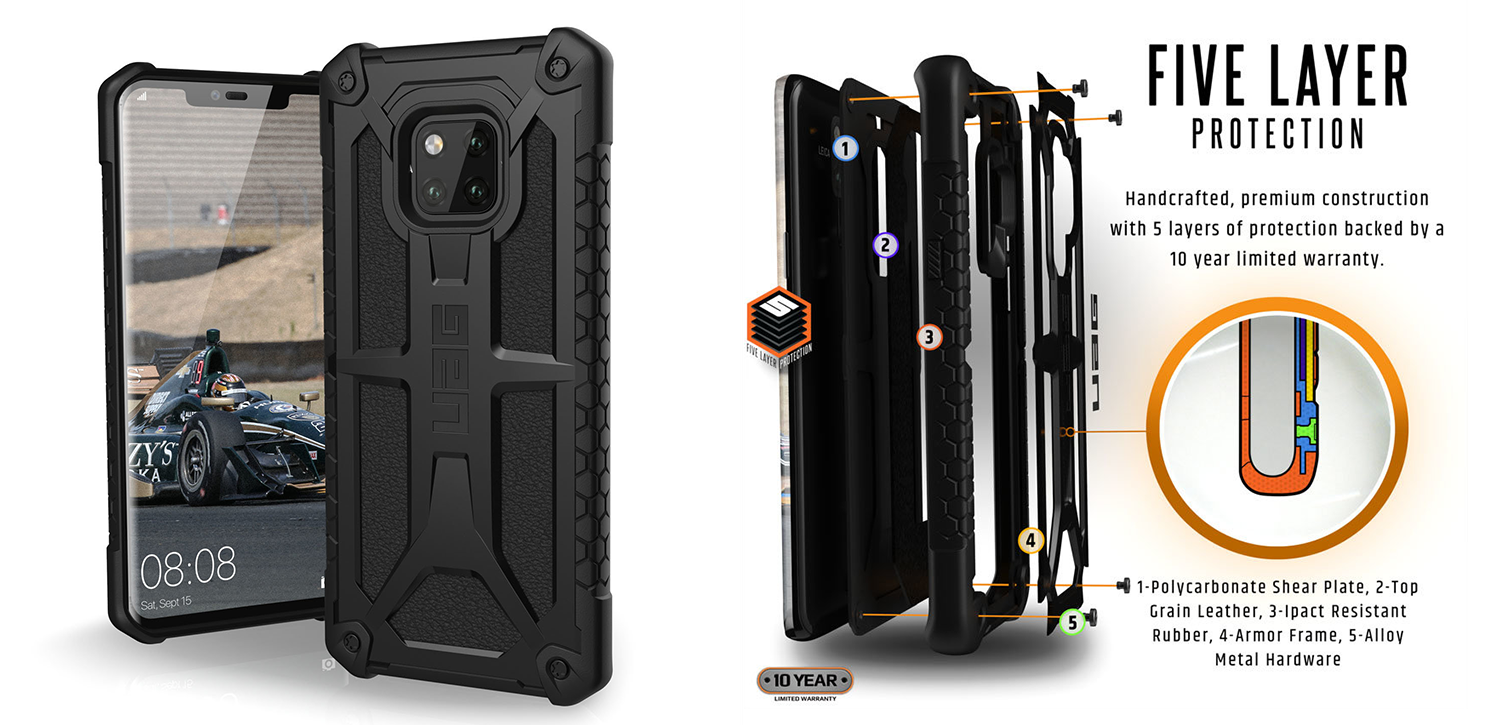 UAG Monarch Huawei Mate 20 Pro Protective Case - Black