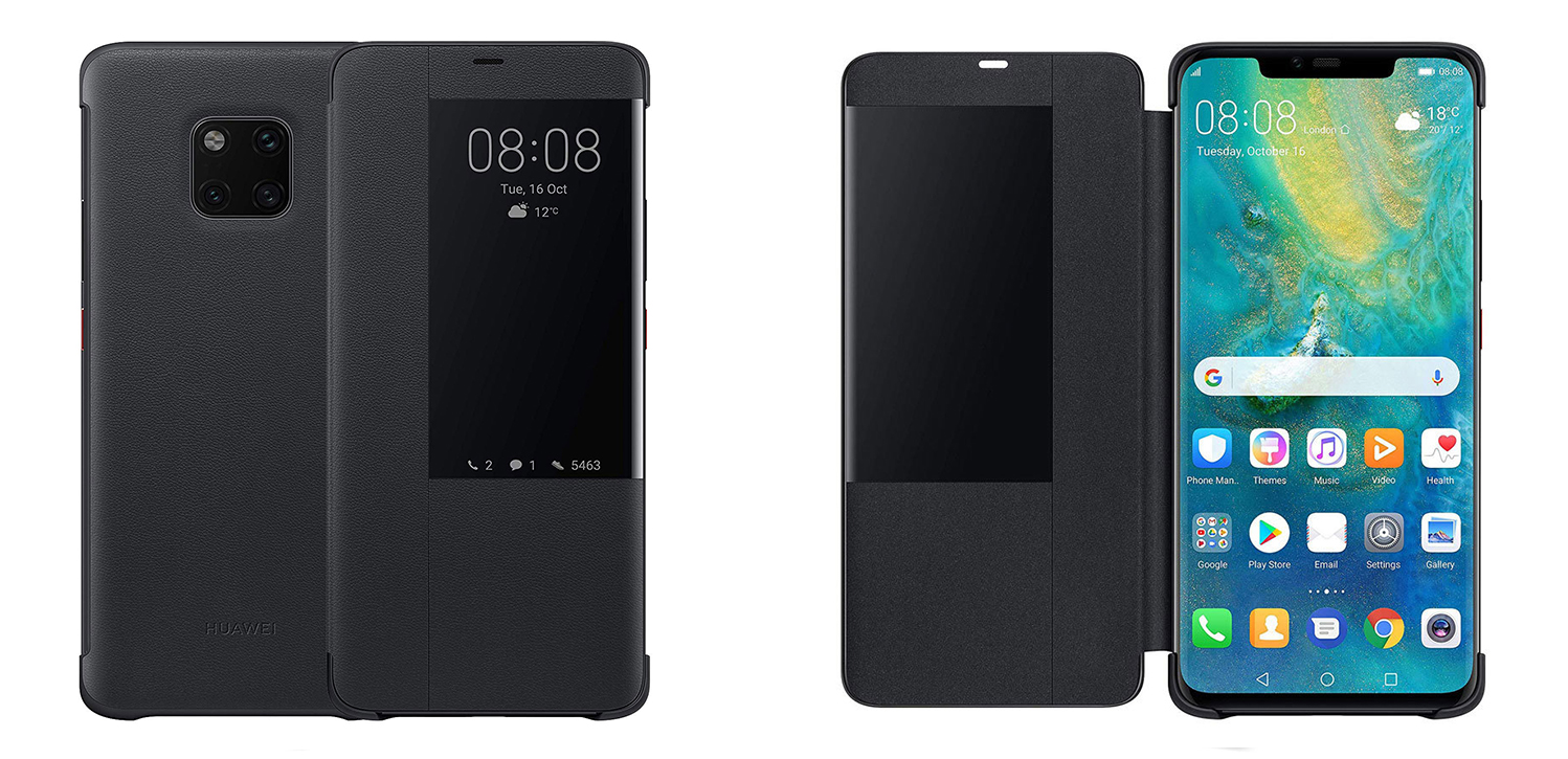 Official Huawei Mate 20 Pro Smart View Flip Case - Black