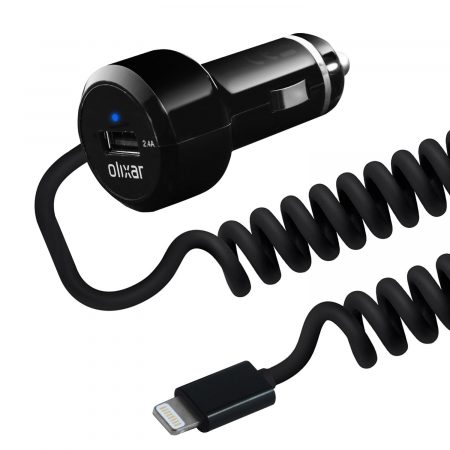 Olixar Super Fast Lightning Car Charger with USB Port