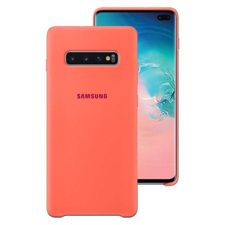 Official Samsung Galaxy S10 Plus Silicone Cover Case - Berry Pink