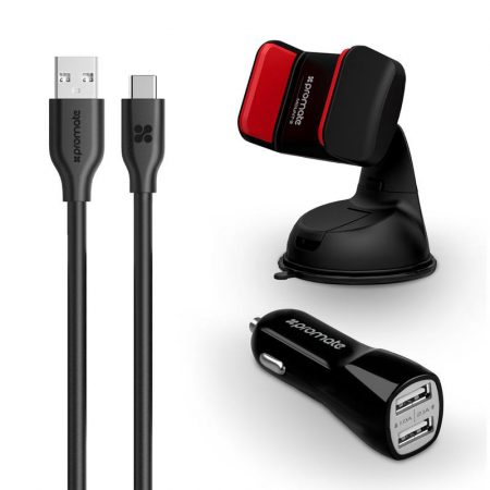 Promate Ultra-Fast Charging Car Kit For USB-C Devices