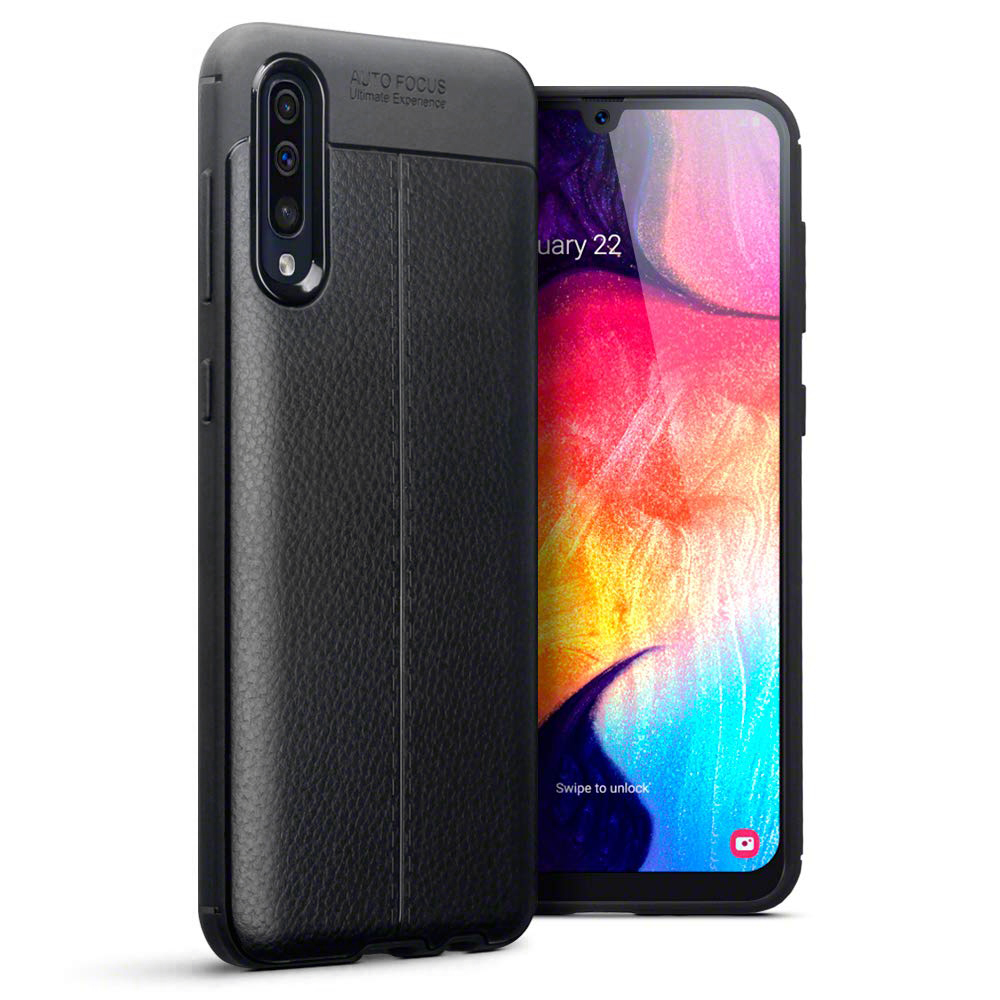 Olixar Attache Samsung Galaxy A70 Leather Style Case Black