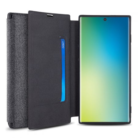 Olixar Canvas Samsung Galaxy Note 10 Wallet Case - Grey