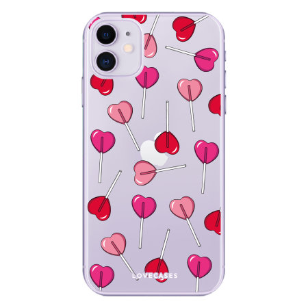 LoveCases iPhone 11 Valentines Lollipop Clear Phone Case