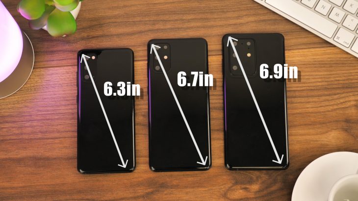 s20 fe size in inches