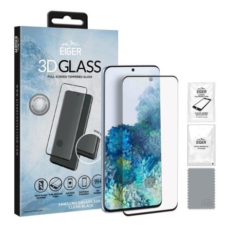 Eiger 3D Samsung S20 Plus Edge to Edge Screen Protector- Clear / Black