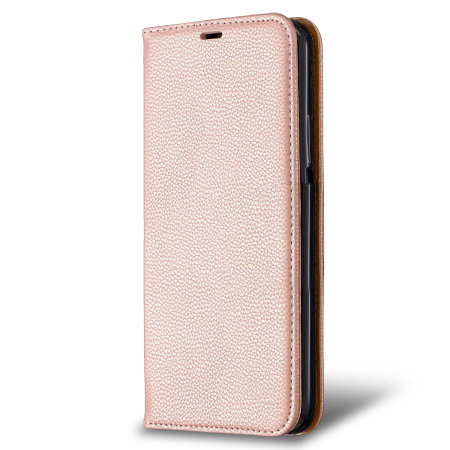 Samsung Galaxy A12 Leather-Style Wallet Stand Case - Pink