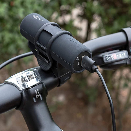 Goobay USB 5000 mAh Bike Frame Power Bank & Flashlight - Black