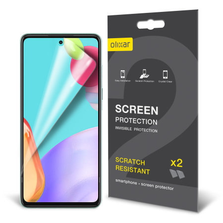 Olixar Samsung Galaxy A52 Film Screen Protector - 2-in-1 Pack