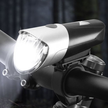 Wozinsky USB Charged Compact Front Bike Light 80 Lumens - Silver