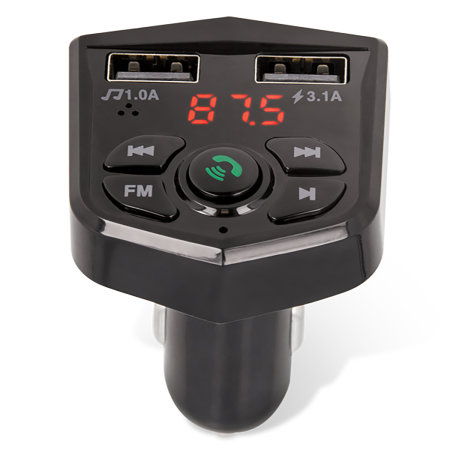 Maxlife Dual Port Wireless FM Transmitter & Handsfree Car Kit - Black