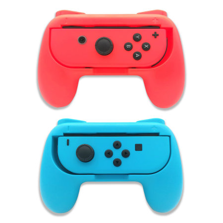 Olixar Nintendo Switch Non-Slip Joy-Con Grips - 2 Pack - Red & Blue