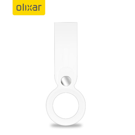 Olixar Soft Silicone Luggage Loop For AirTags - White