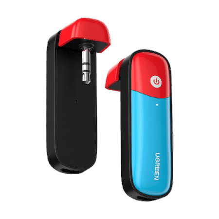 UGreen Nintendo Switch 3.5mm Bluetooth Transmitter - Red Blue
