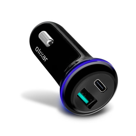 Olixar USB-C Power Delivery & QC 3.0 Dual Port 36W Fast Car Charger