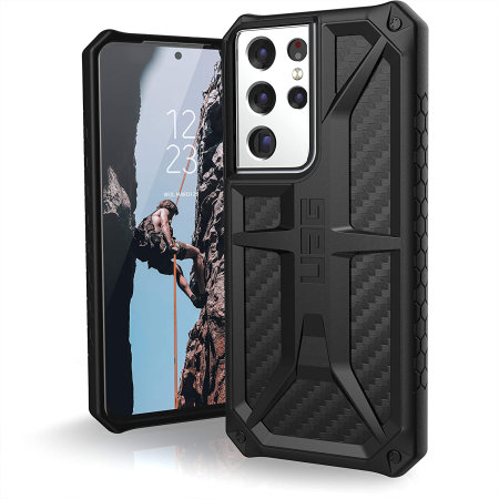 UAG Samsung Galaxy S21 Ultra Monarch Carbon Fiber Case - Black