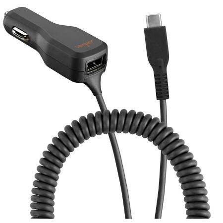 Ventev 20W USB-C PD Fast Charging Car Charger With USB Port - Black
