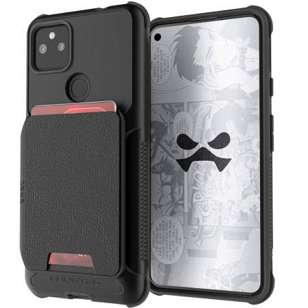 Ghostek Exec 4 Google Pixel 5a Magnetic Leather Wallet Case - Black