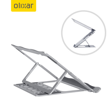 Olixar Adjustable MacBook Stand Mount With Ventilation - Silver